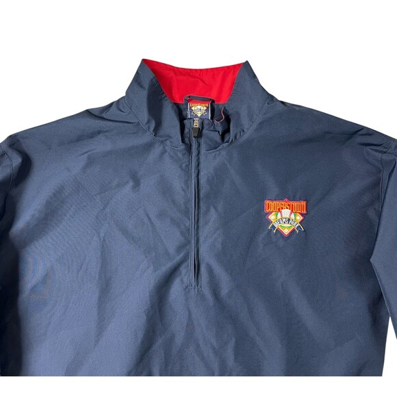 Cooperstown Dreams Park Coaches LS 1/4 Zip Jacket  Size 2XL  Blue Red White - Picture 3 of 9